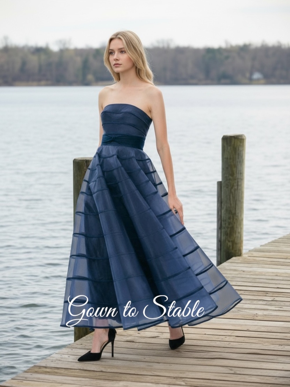 Hynes Park 108 M561 Navy Ballgown